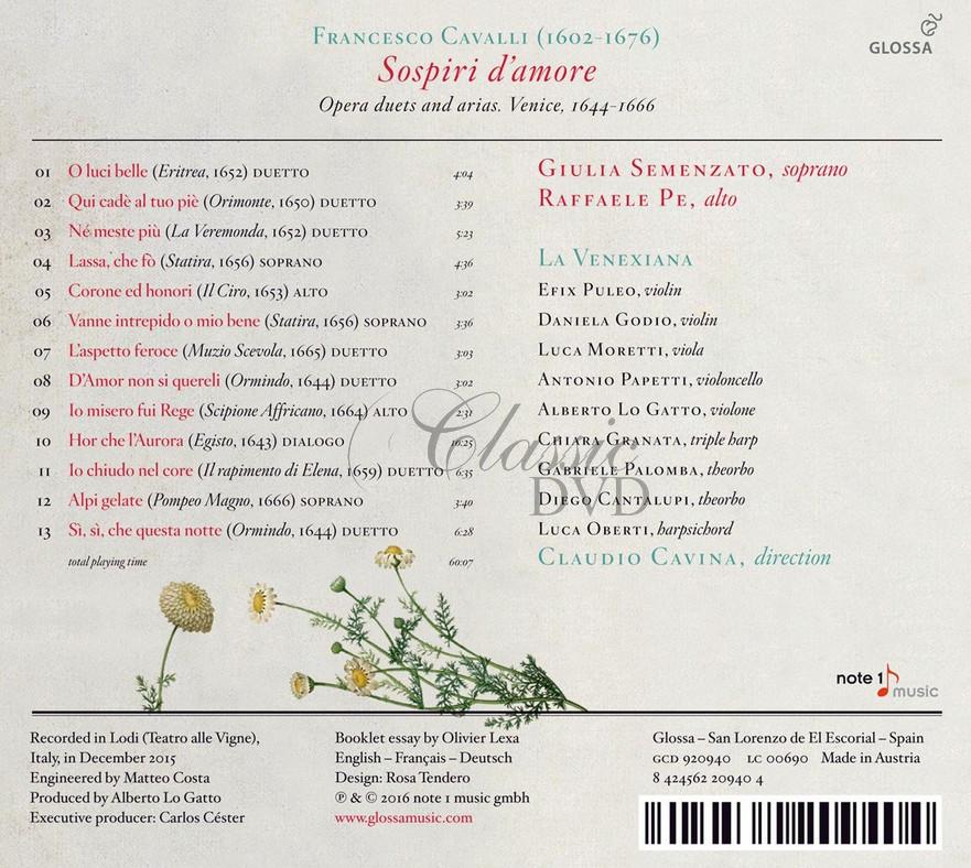 Cavalli: Sospiri d’amore (CD)