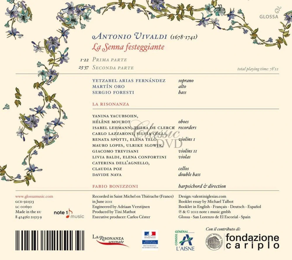 VIVALDI,A.: Senna festeggiante, RV693 (CD)