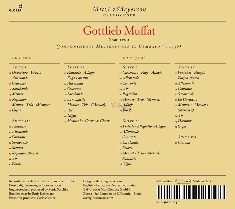 MUFFAT: Componimenti Musicali per il Cembalo (2CD)