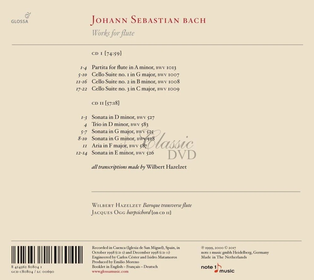 JS Bach: Works for flute (2CD)