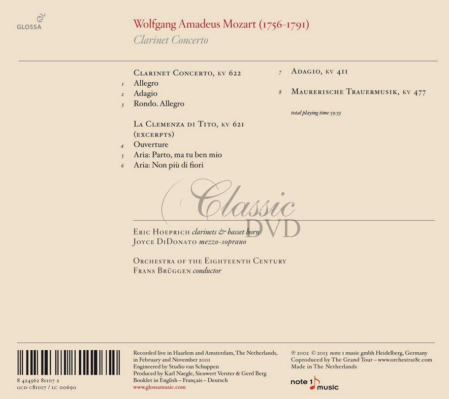 MOZART,W.A.: Clarinet Concerto (CD)