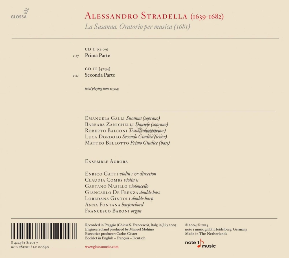 Alessandro Stradella LA SUSANNA (2CD)