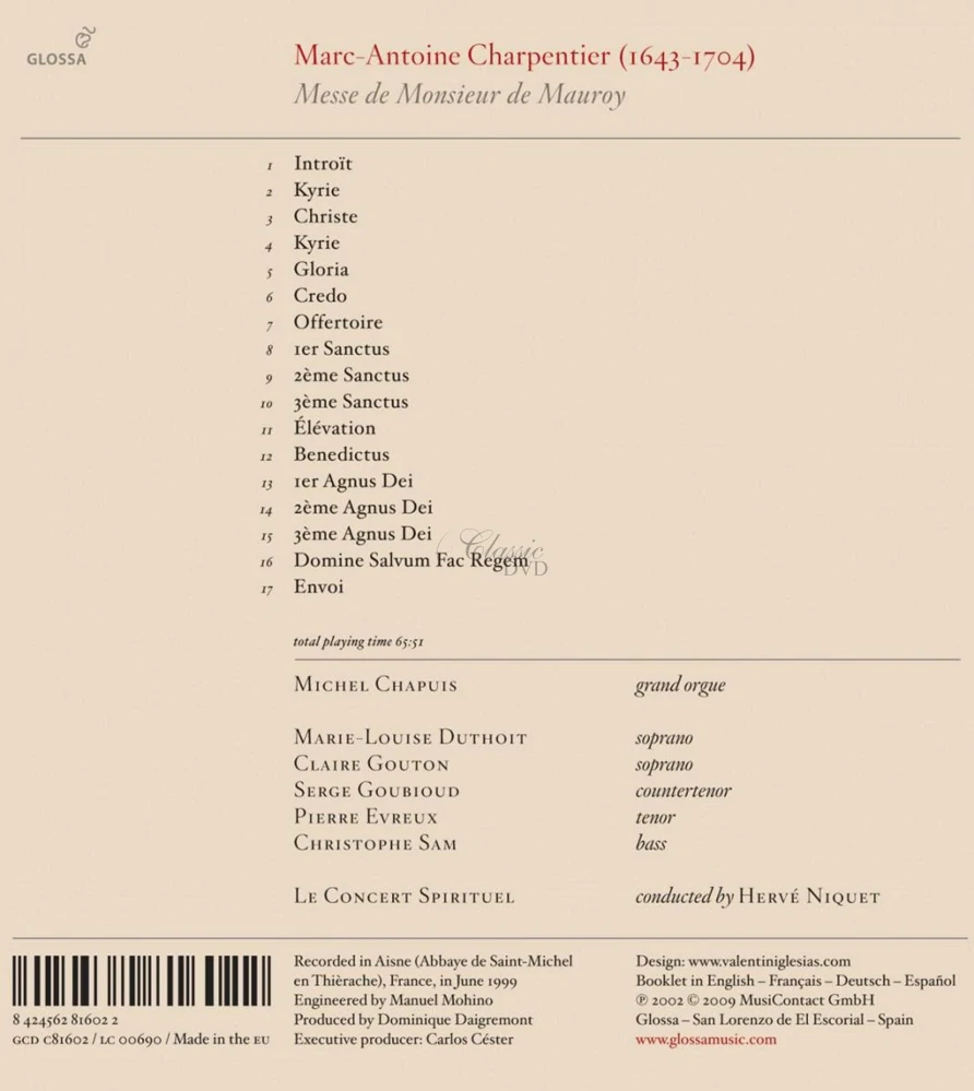 CHARPENTIER,M.: Messe de Monsieur de Mauroy (CD)