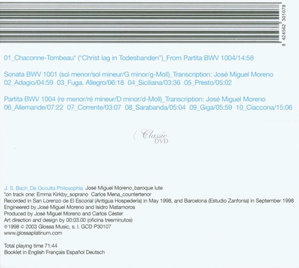 BACH,J.S.: De Occulta Philosophia (CD)