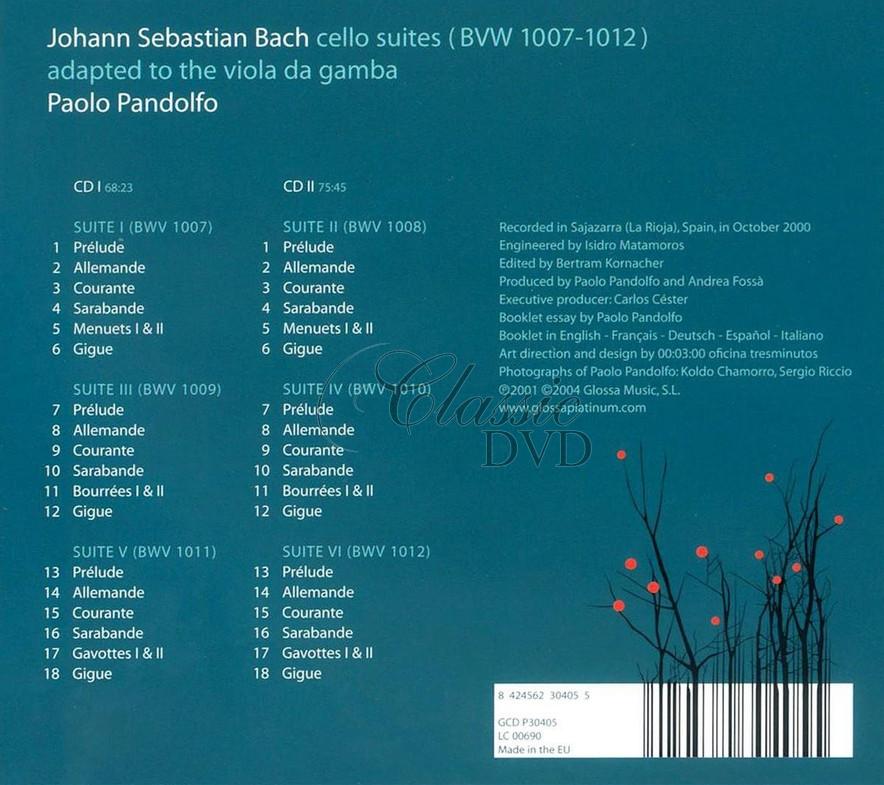 BACH,J.S.: The Six Cello Suites for Viola da Gamba (2CD)