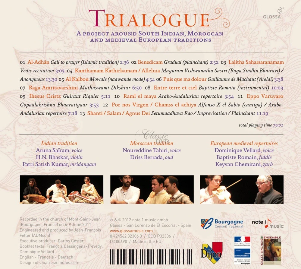 TRIALOGUE - A Project Around South Indian, Moroccan and Medieval European Traditions (CD)