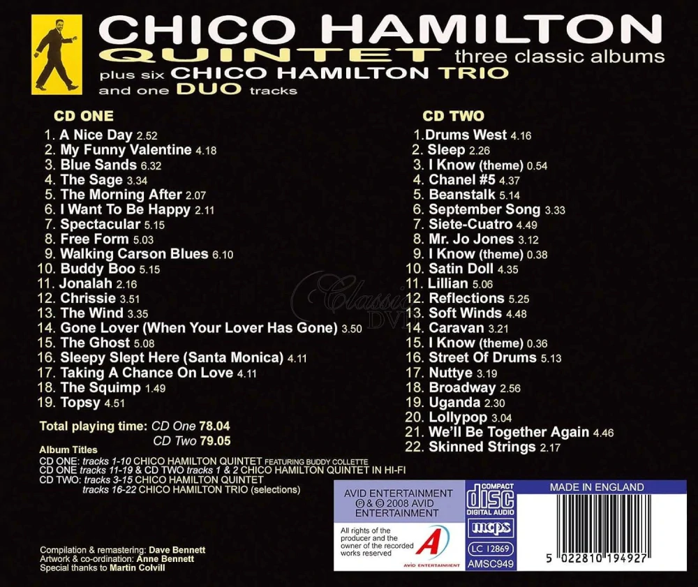 CHICO HAMILTON QUINTET: Three Classic Albums Plus (2CD)