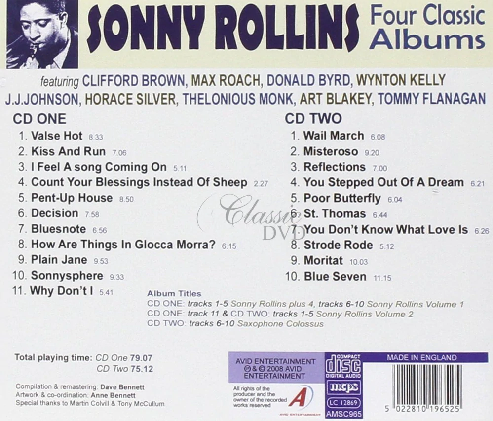 SONNY ROLLINS: Four Classic Albums (2CD)