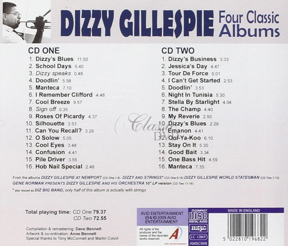 DIZZY GILLESPIE: Four Classic Albums (2CD)