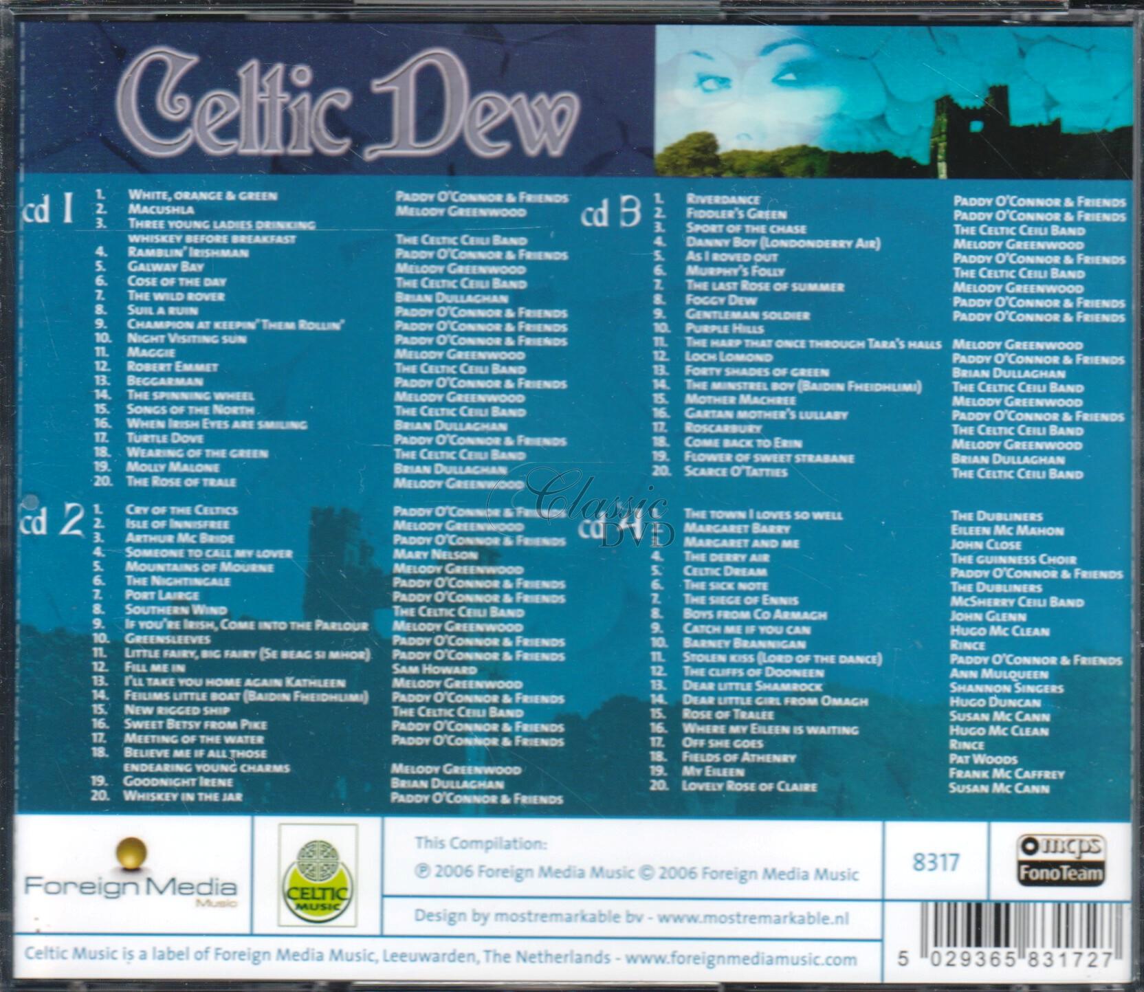 CELTIC DEW: Tradiční irská hudba / Traditional Irish Folk Music (4CD)