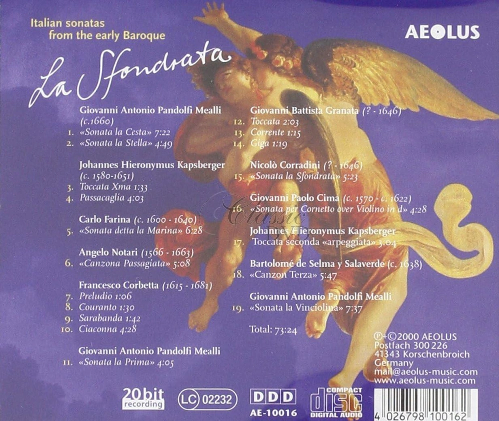 LA SFONDRATA: Italian sonatas from the early baroque (CD)