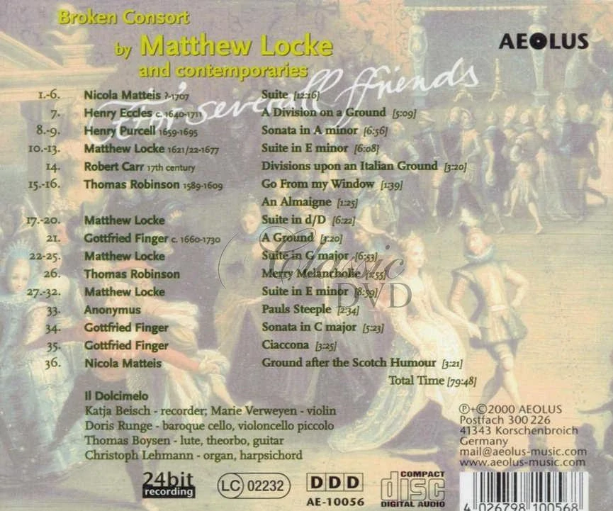 Matthew Locke & Contemporaries: Broken Consort – For Several Friends (CD)