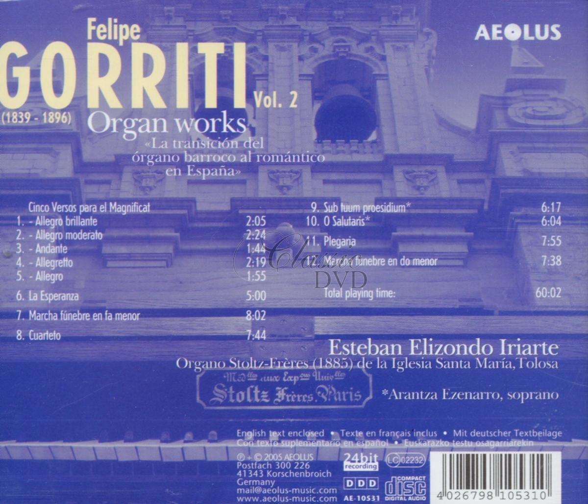 GORRITI,F.: Organ Works Vol.2 (CD)
