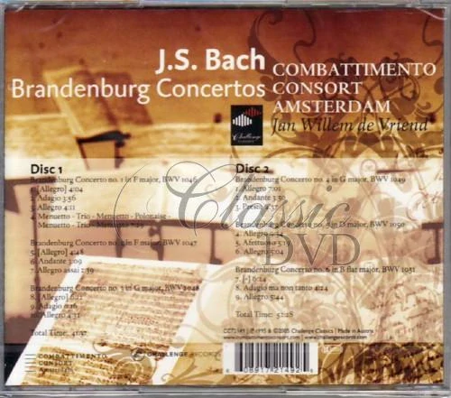 BACH,J.S.: BRANDENBURG CONCERTOS / Braniborské koncerty 1-6 (2CD)