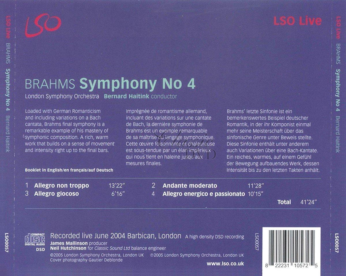 BRAHMS,J.: Symfonie 4 (CD)