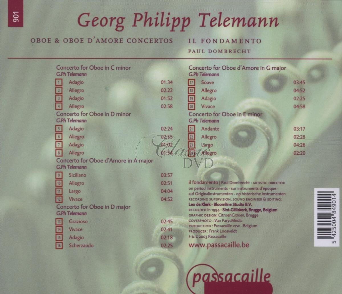 TELEMANN,G.P.: Oboe & oboe d'amore concerti (CD)