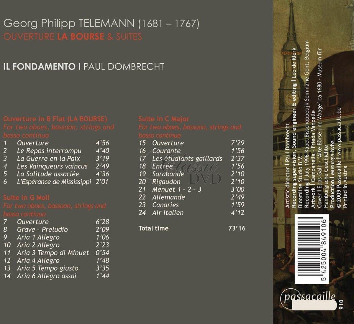 TELEMANN,G.P.: Ouverture in B Flat (LA BOURSE); Suites (CD)