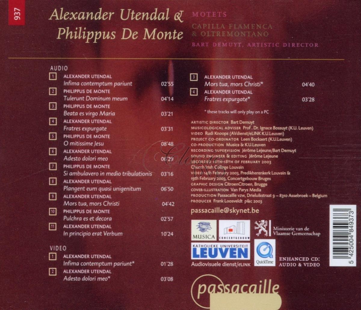 Alexander Utendal, Philippe de Monte - Motets (CD)