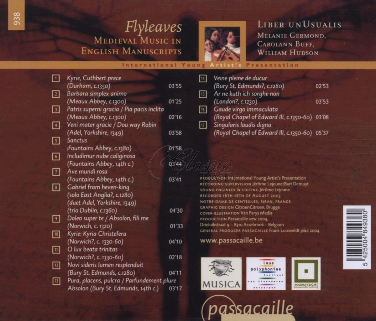 MEDIEVAL MUSIC: In English Manuscripts (CD)