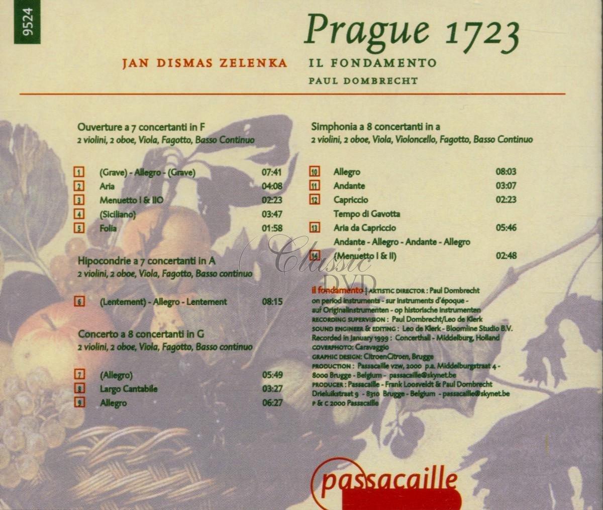 ZELENKA,J.D.: Prague 1723. Il Fondamento. (CD)