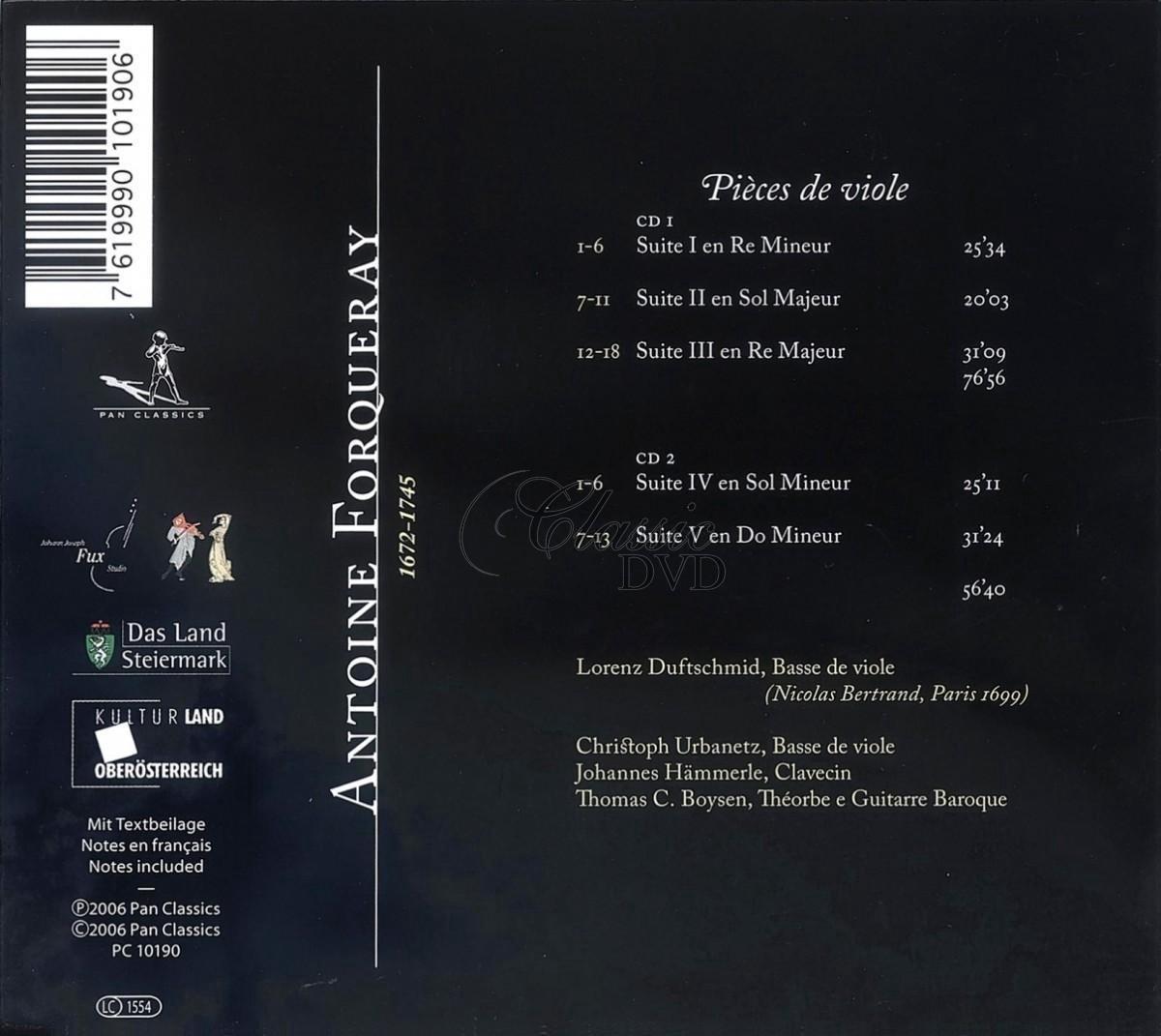 FORQUERAY,A.: Pieces de Viole (2CD)