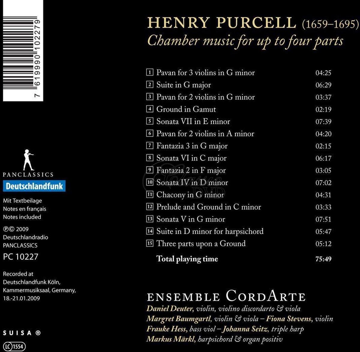 PURCELL,H.: Chamber music for up to four parts (CD)
