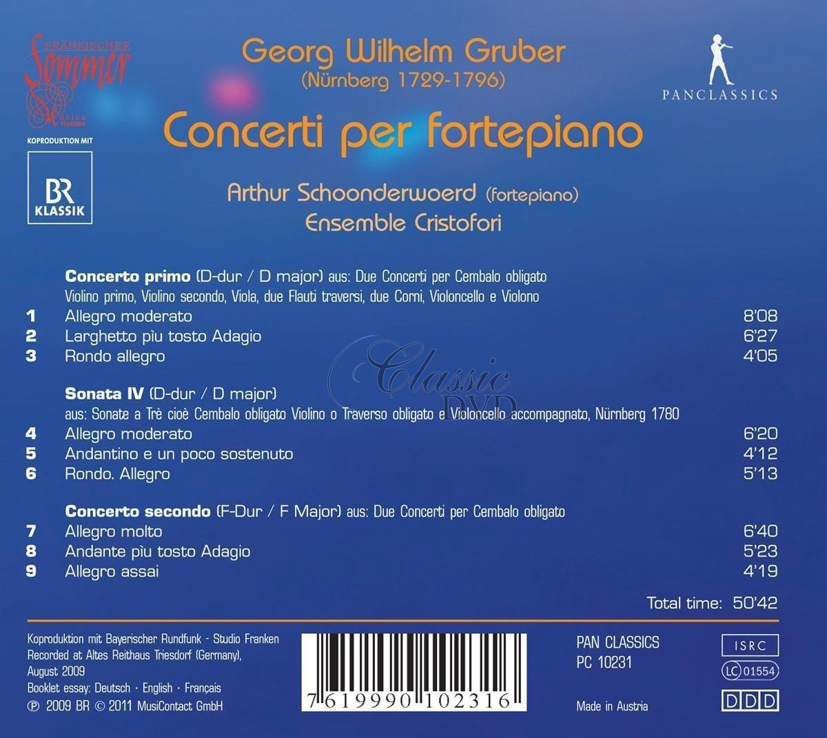 GRUBER,G.W.: Concerti per fortepiano (CD)