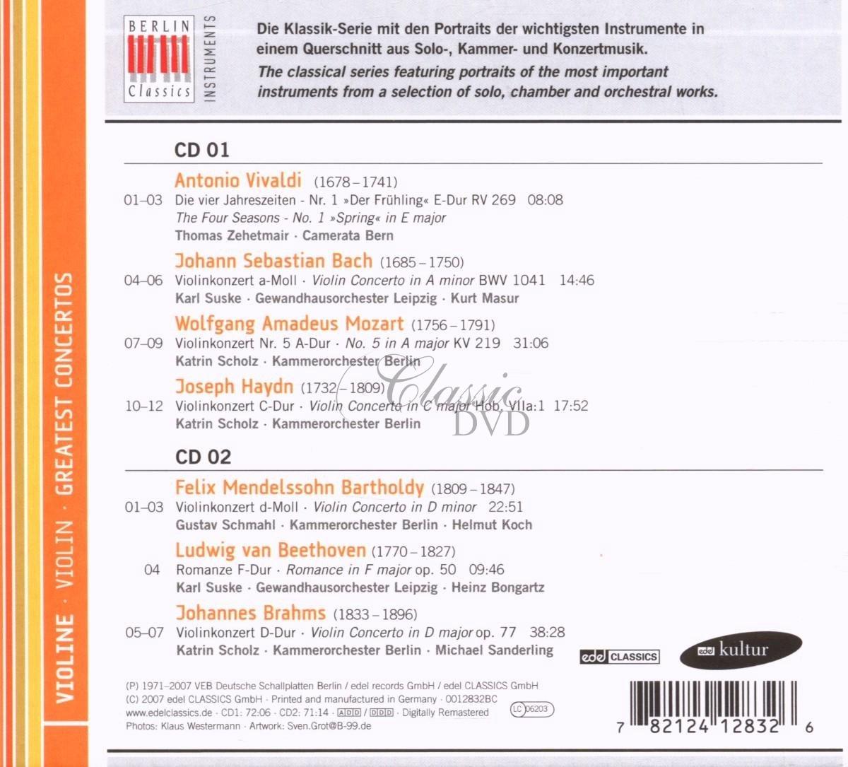 VIOLIN: Greatest Concertos (2CD)