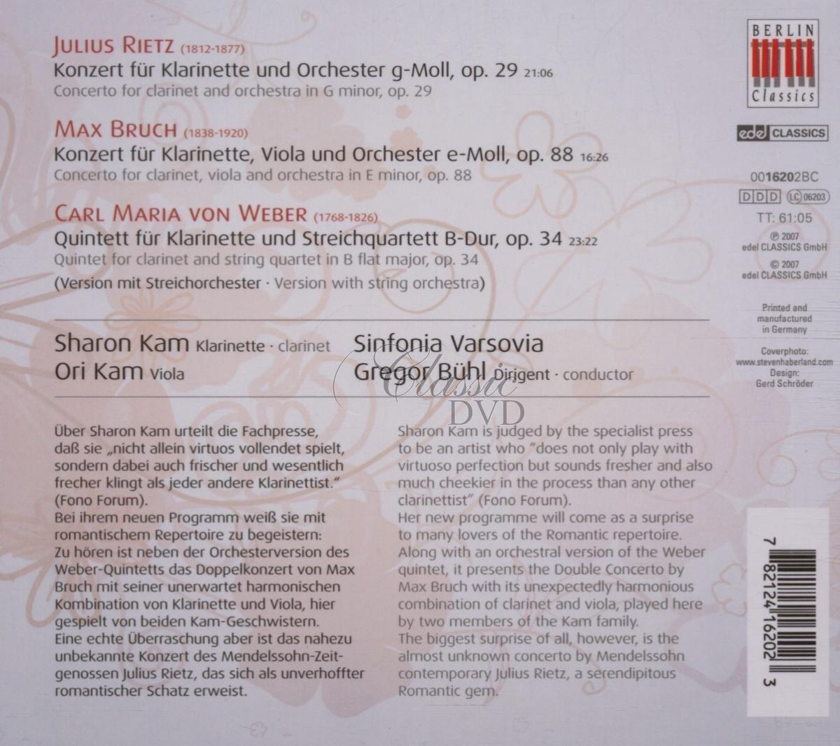 SHARON KAM: The Romantic Clarinet (CD)