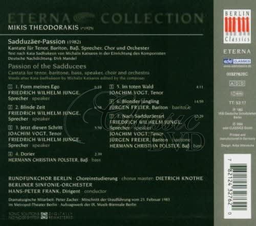 THEODORAKIS,M.: Sadduzaer-Passion (CD)