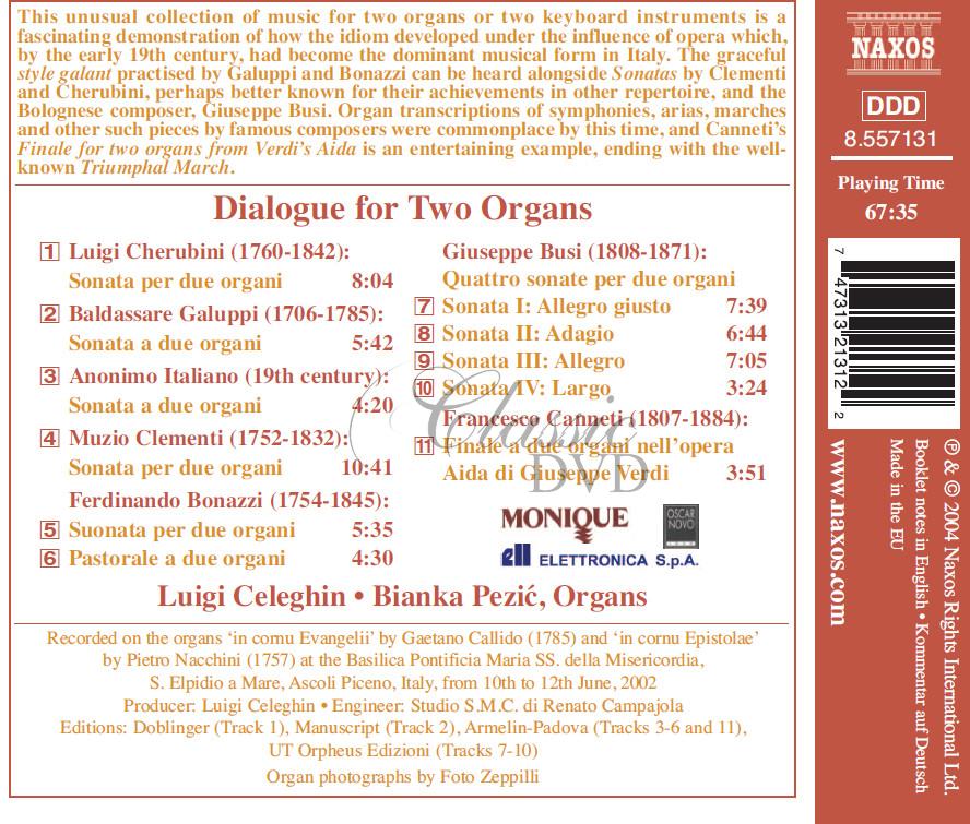 DIALOGUE FOR TWO ORGANS (CD)