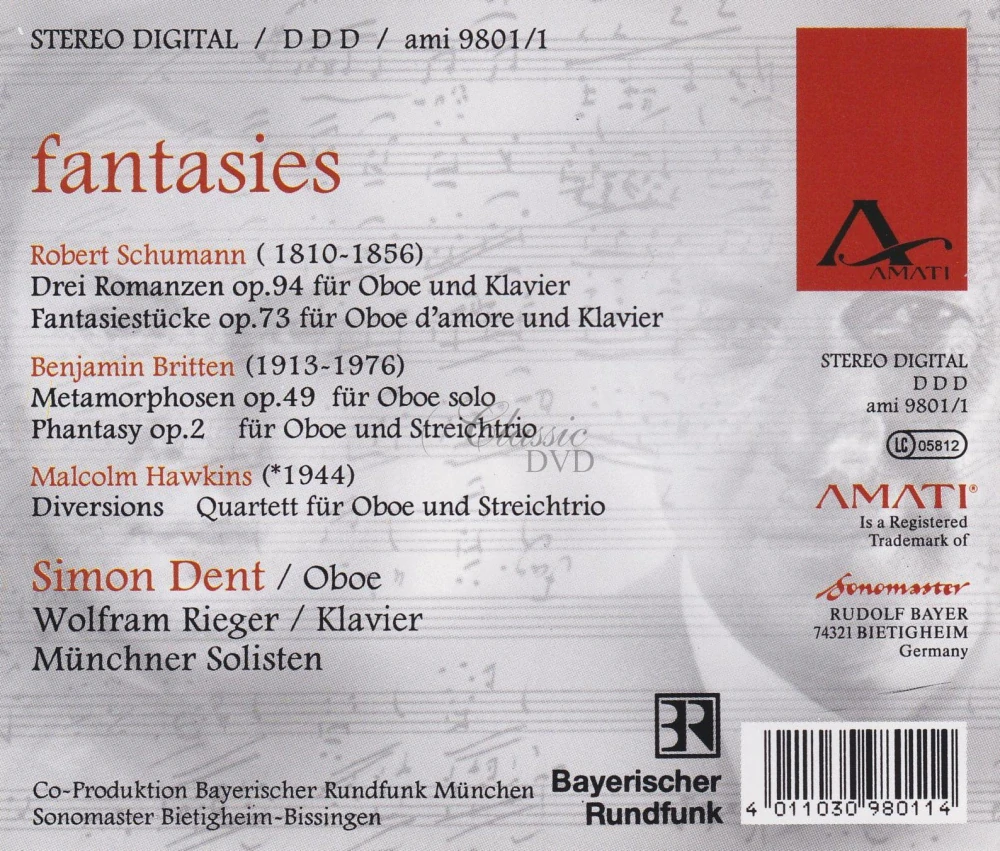 Benjamin Britten, Malcolm Hawkins, Robert Schumann - Fantasiestücke (CD)