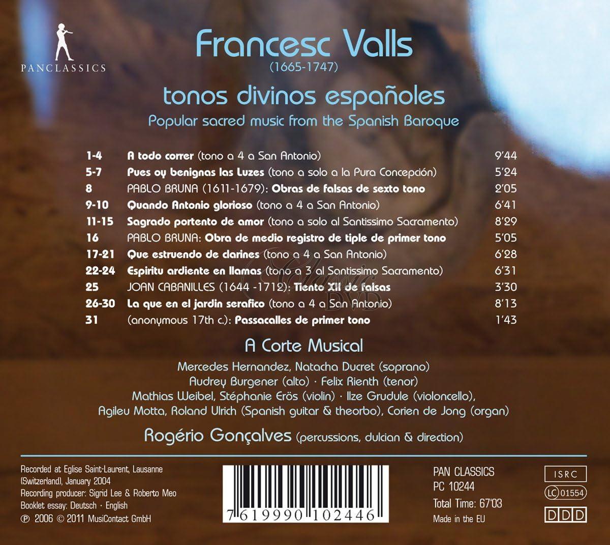 VALLS,F.: Tonos divinos espanoles (CD)