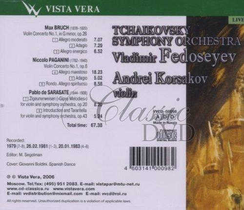 BRUCH. PAGANINI. SARASATE Violin concertos (CD)