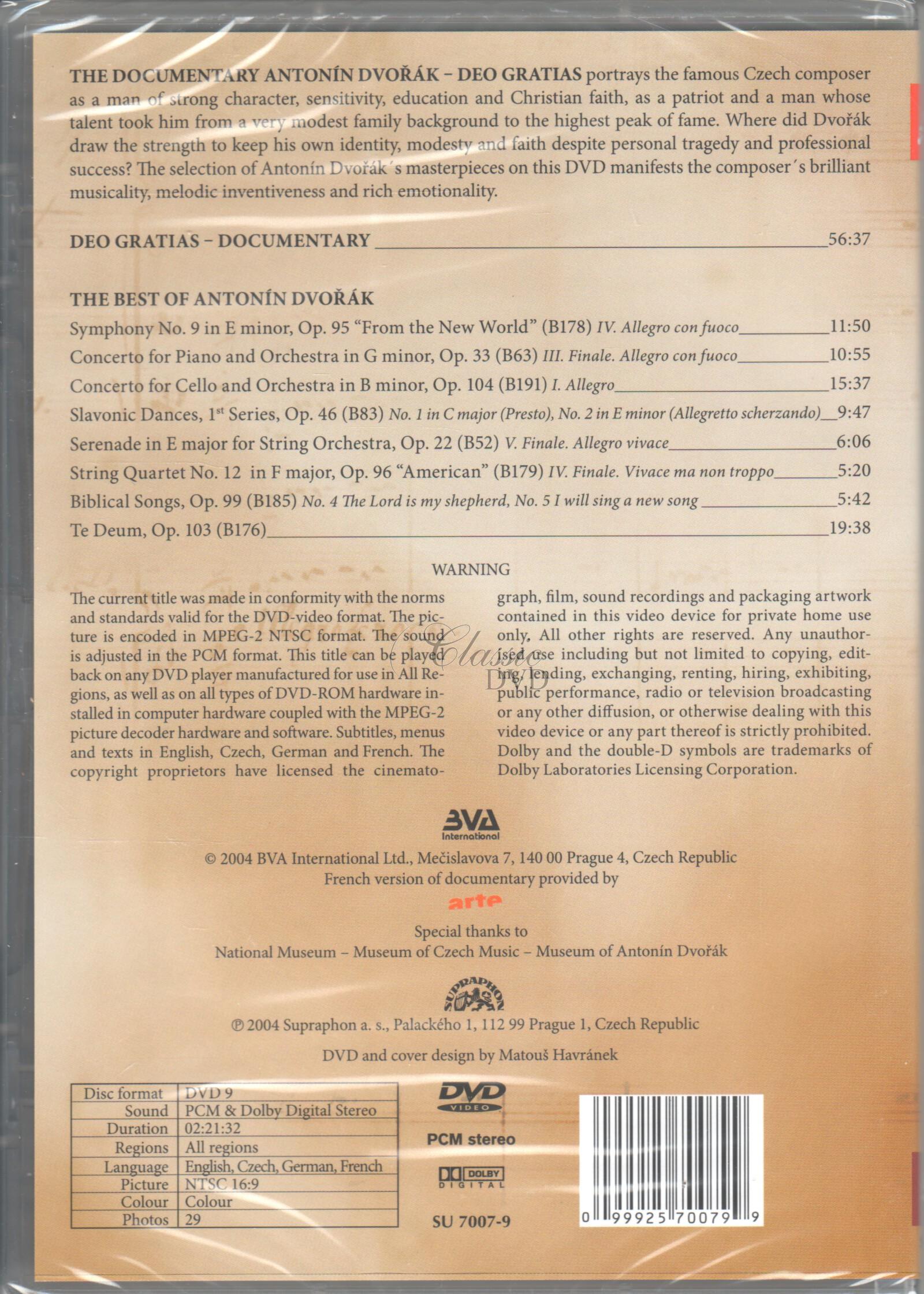 DVOŘÁK,A.: Deo gratias (DVD)