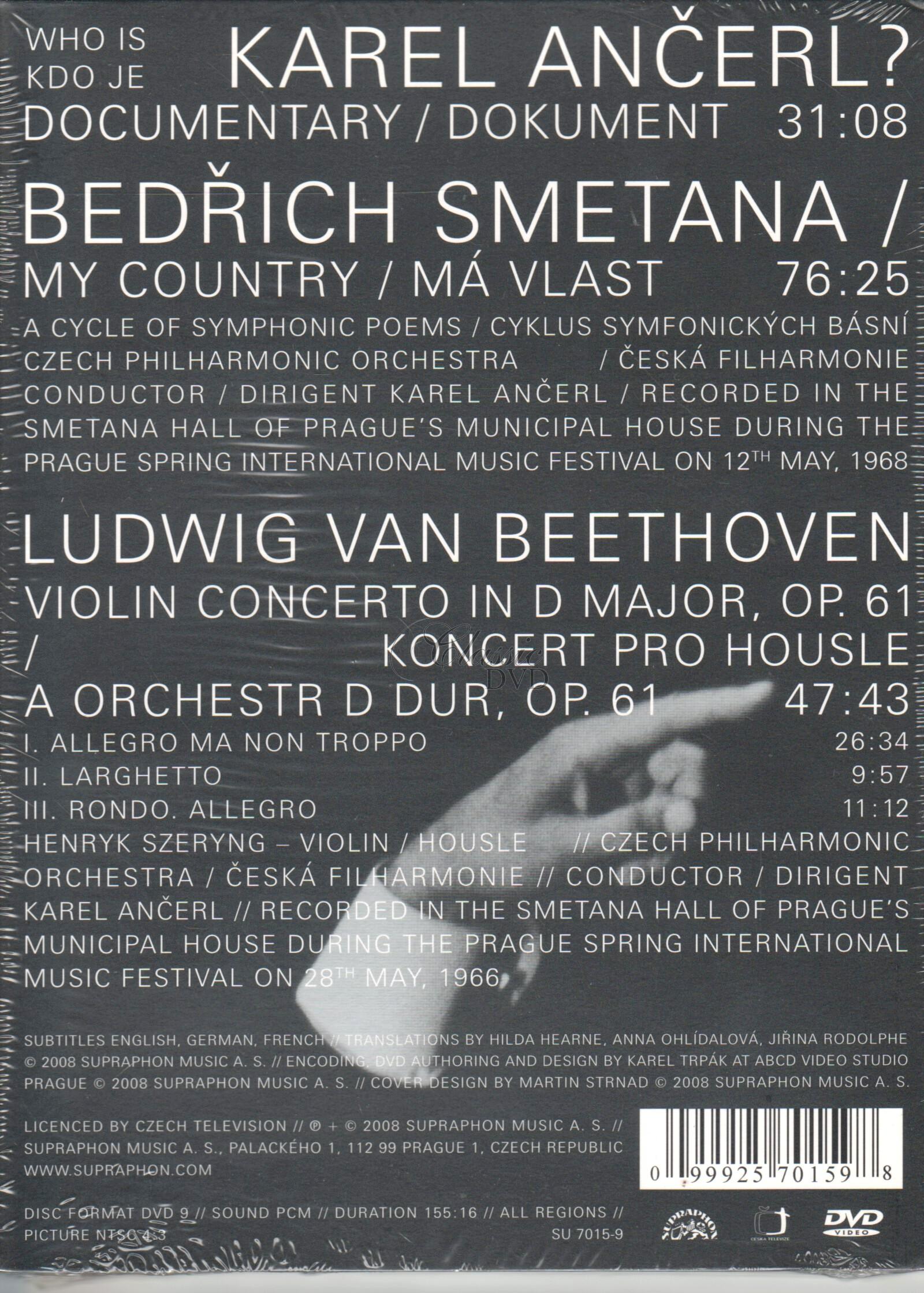 SMETANA,B.: Má vlast / Karel Ančerl (DVD)