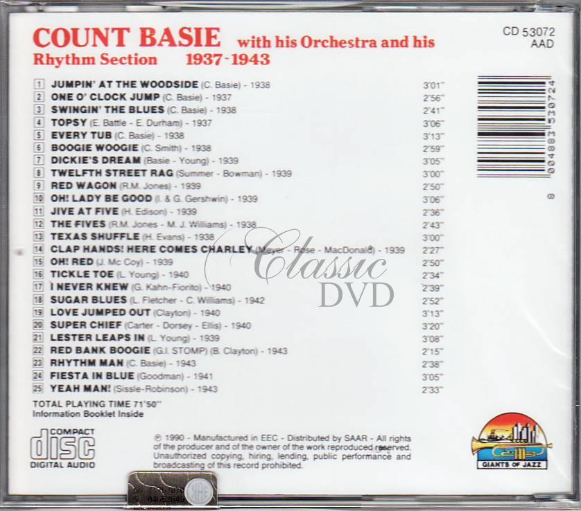 COUNT BASIE: 1937-43 (CD)