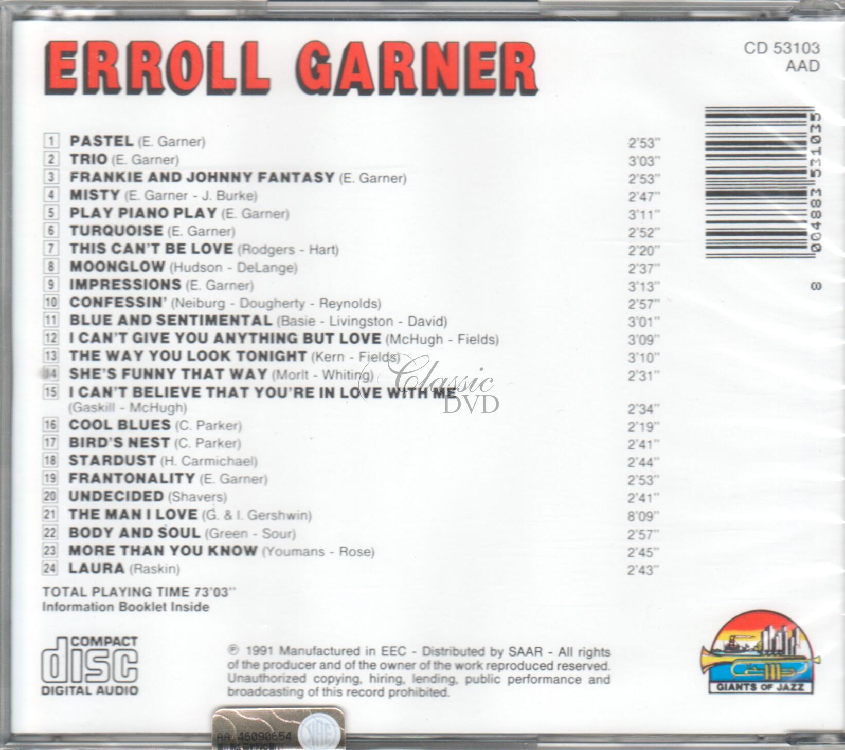 ERROLL GARNER: Pastel (CD)