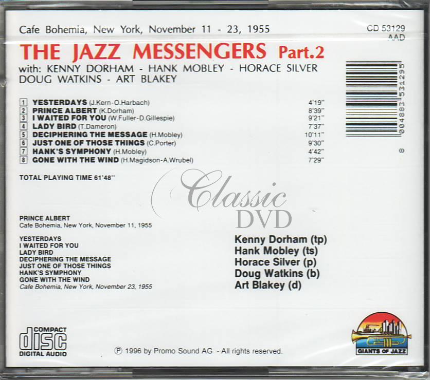 HORACE SILVER & ART BLAKEY: The Jazz Messengers (CD)
