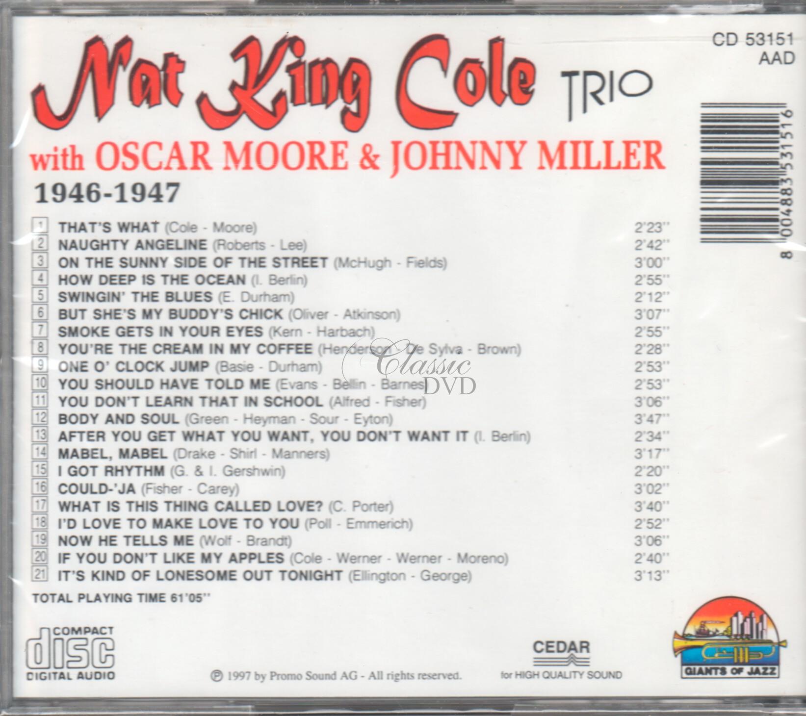 NAT KING COLE TRIO: Originální nahrávky (CD)