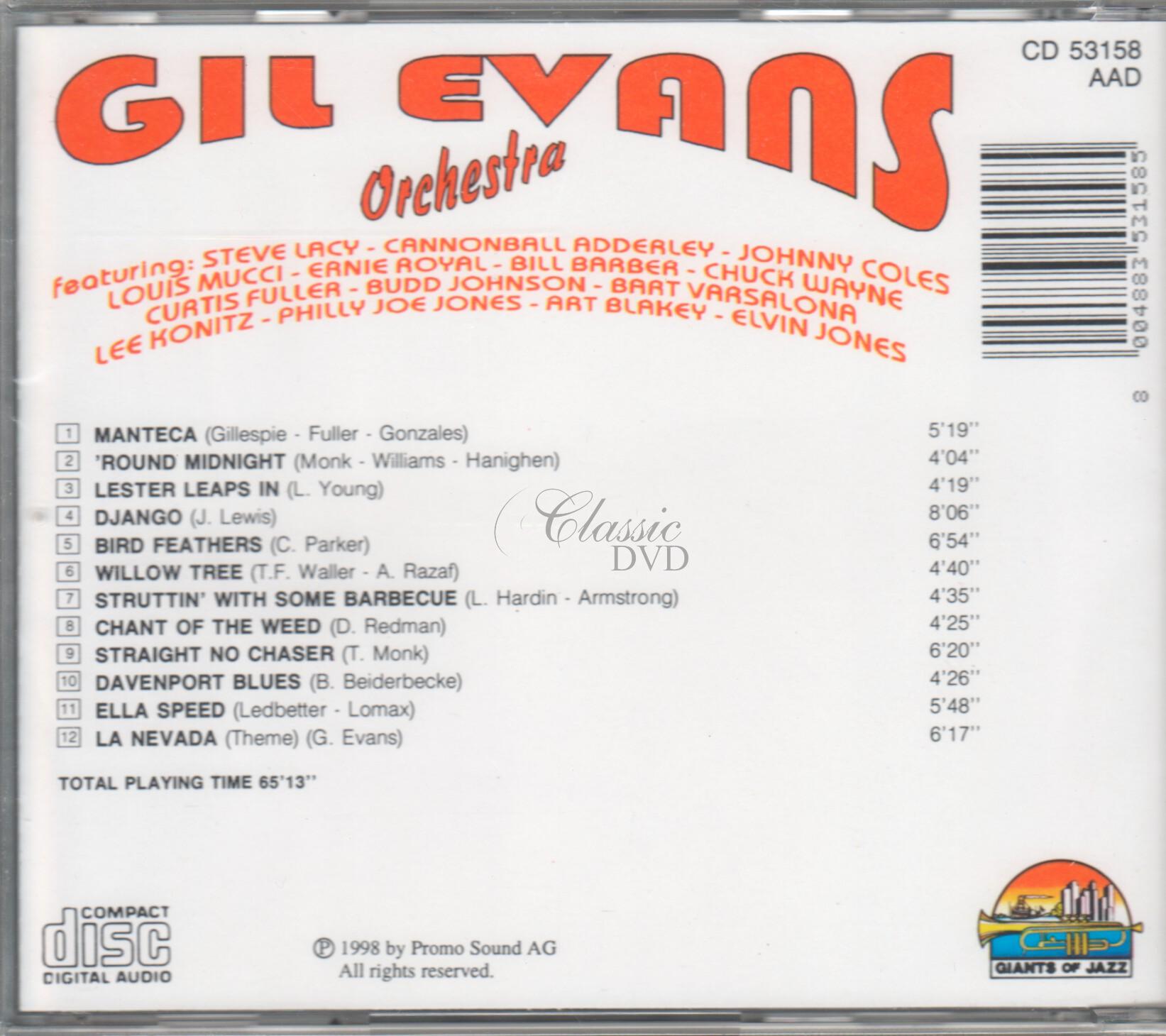 GIL EVANS ORCHESTRA: Originální nahrávky (CD)