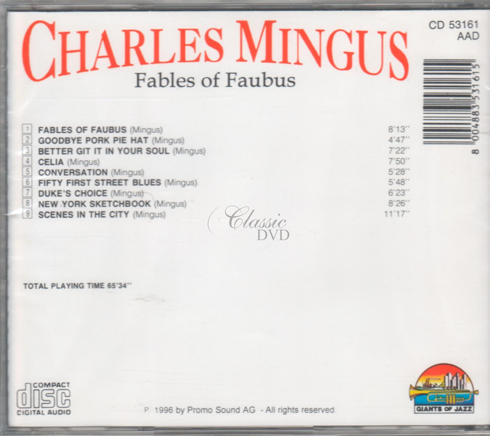 CHARLES MINGUS: Fables of Faubus (CD)
