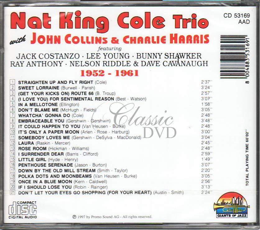 NAT KING COLE: 1952-61 Originální nahrávky (CD)