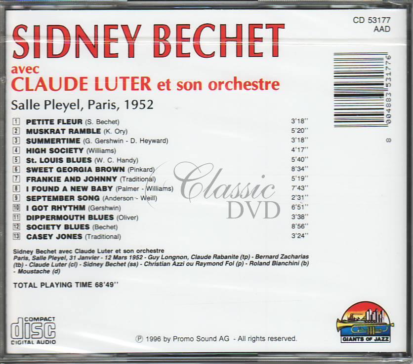 SIDNEY BECHET: Petite fleur 1952 (CD)