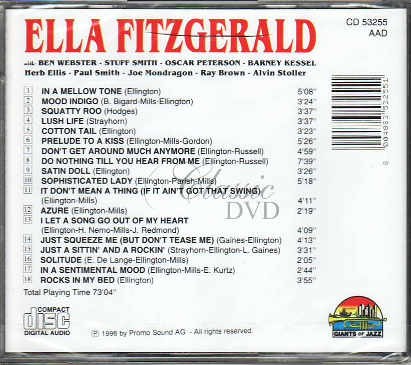 ELLA FITZGERALD: In a mellow tone - Originální nahrávky (CD)