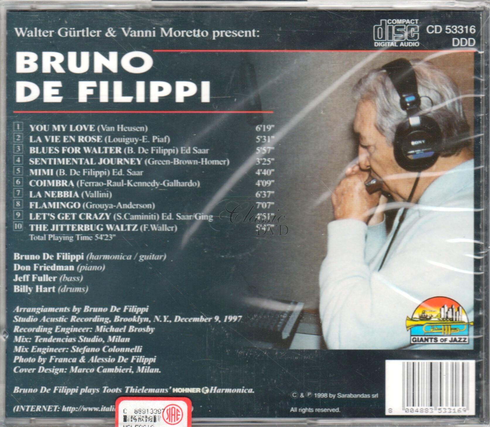 BRUNO DE FILIPPI: You my love (CD)