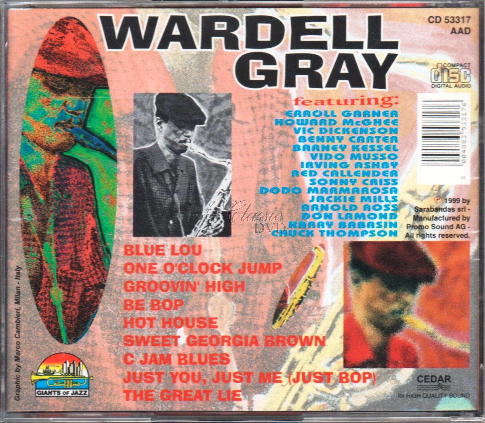WARDELL GRAY: Originální nahrávky (CD)