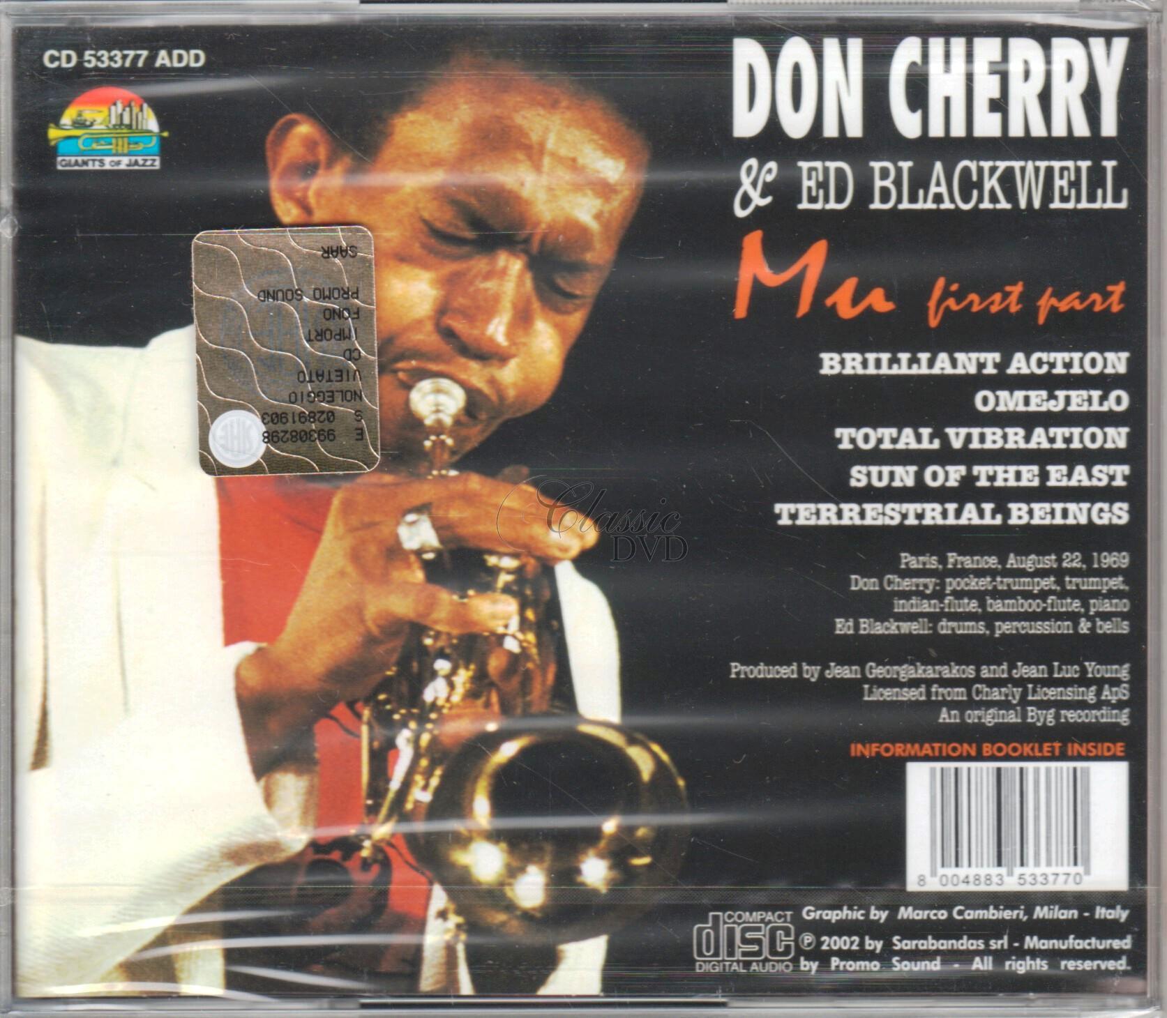 DON CHERRY & ED BLACKWELL: My First Part (CD)