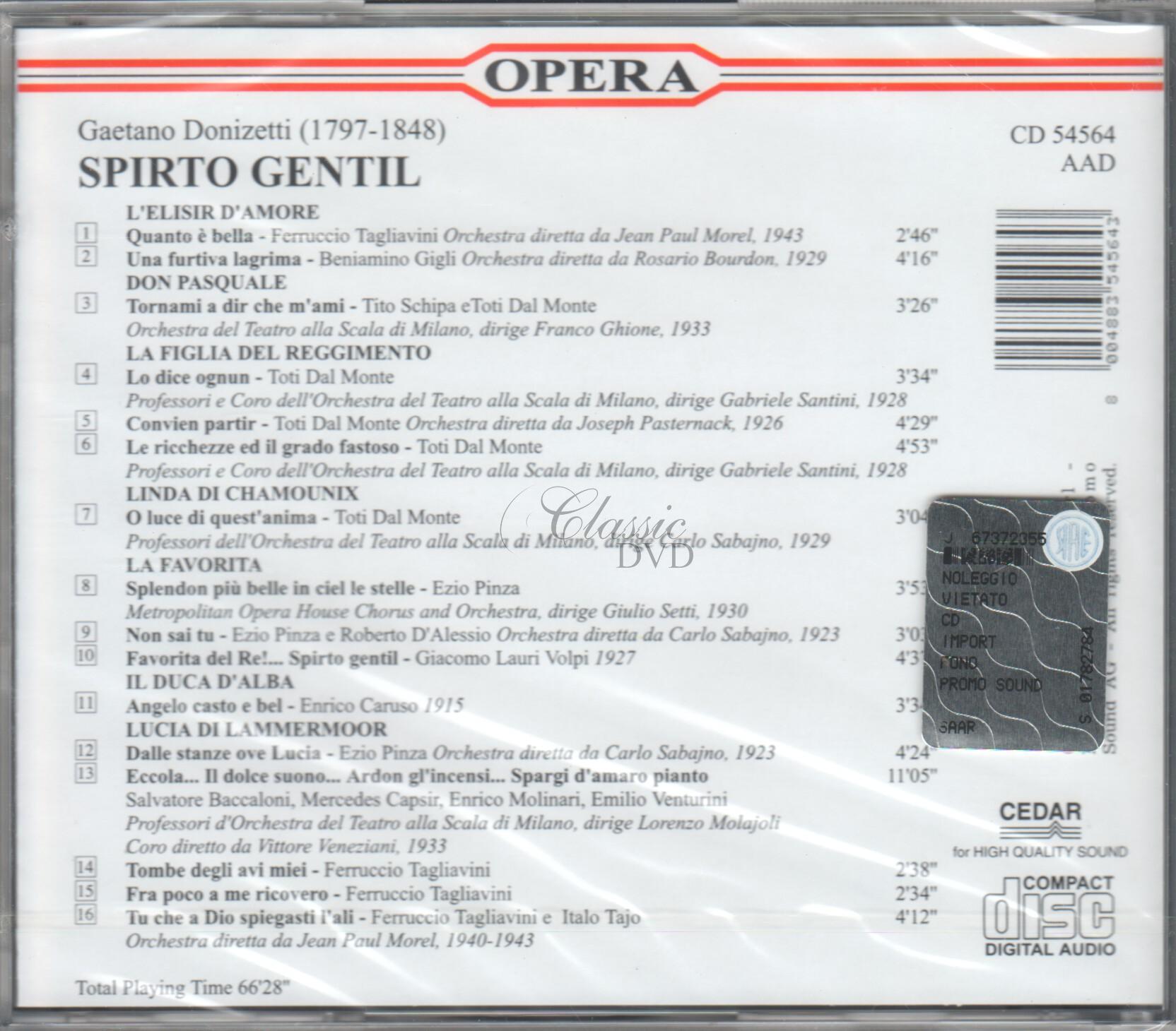 DONIZETTI Great Opera arias - historické nahrávky (CD)