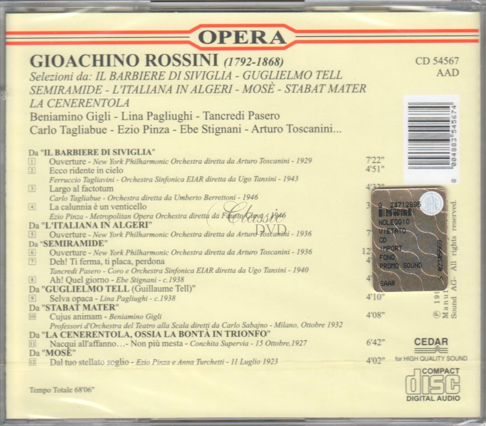 PUCCINI,G.: Selection from Operas (CD)